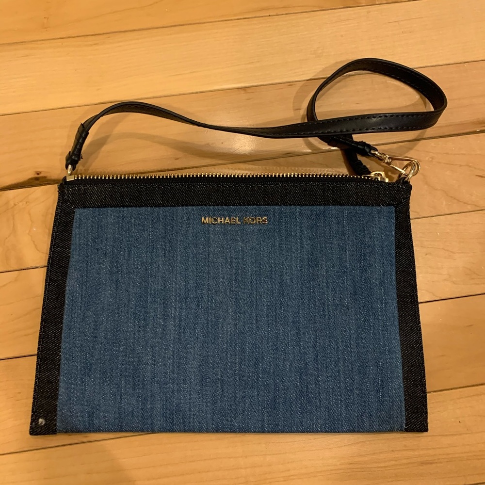 Michael Kors Denim Wristlet